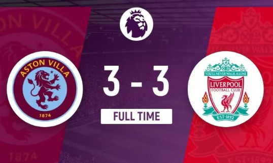 英超-利物浦连丢两球3-3维拉 大马丁黄油手加克波破门 英超-利物浦连丢两球3-3维拉 大马丁黄油手加克波破门