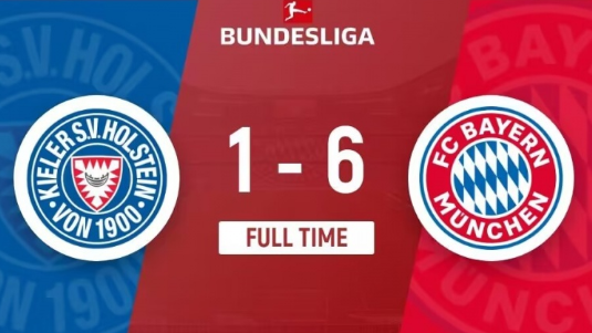 德甲-基尔主场1-6惨负拜仁,穆夏拉闪击,凯恩帽子戏法 德甲-基尔主场1-6惨负拜仁,穆夏拉闪击,凯恩帽子戏法