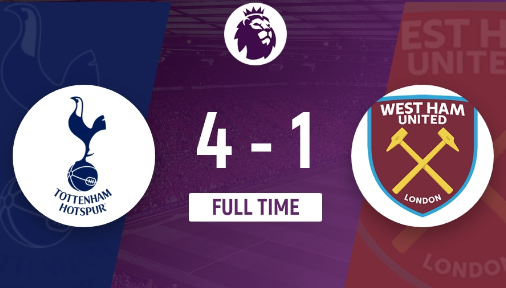 英超-热刺4-1逆转西汉姆,孙兴慜复出独造3球 英超-热刺4-1逆转西汉姆,孙兴慜复出独造3球