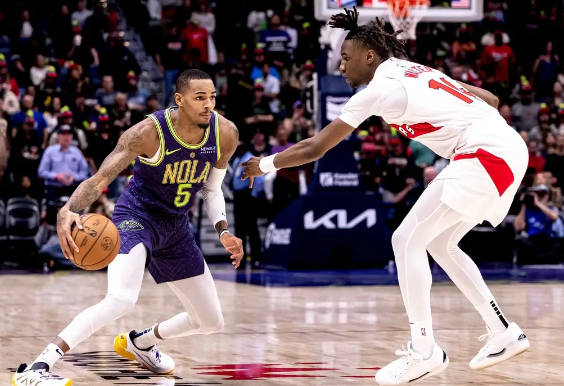 巴雷特22+8+11 巴恩斯17+13+7 穆雷复出14分 猛龙大胜鹈鹕