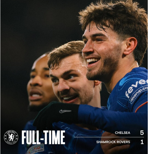 欧协联-切尔西5-1沙姆洛克流浪6战全胜头名晋级 吉乌半场戴帽