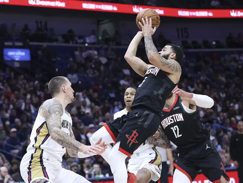 格林范乔丹三节合砍55分 惠特摩尔新高27分 火箭送鹈鹕8连败