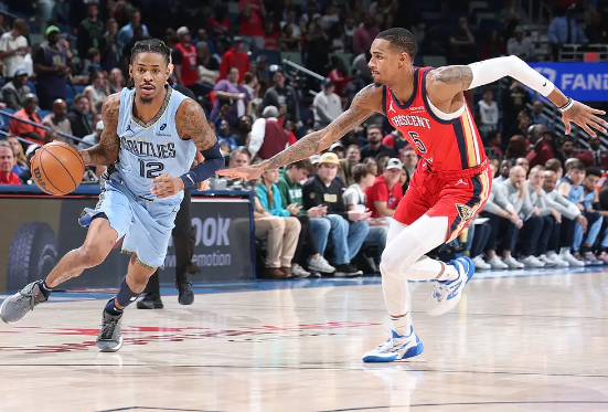 莫兰特25+7 杰克逊33分 墨菲35分 灰熊轻取鹈鹕