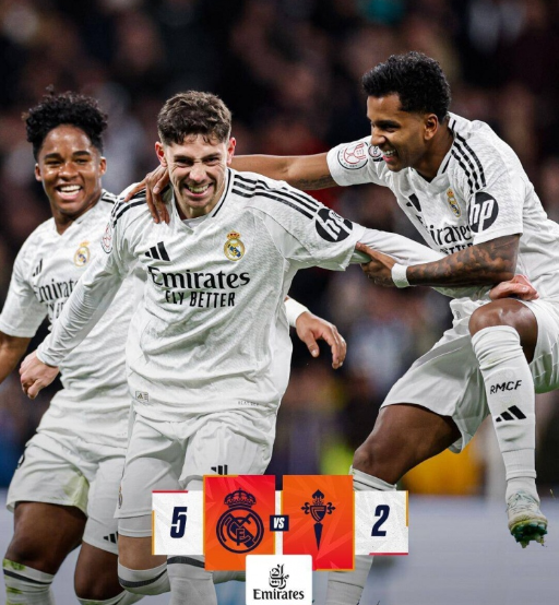 国王杯-皇马加时赛5-2塞尔塔晋级，姆巴佩国王杯首球，恩德里克双响