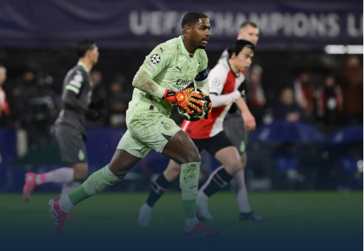 欧冠-米兰0-1费耶诺德 淘汰赛附加赛首回合告负 迈尼昂致命失误