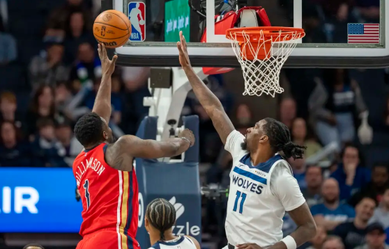 锡安29+5+8 爱德华兹19中5&17罚15中 鹈鹕险胜森林狼